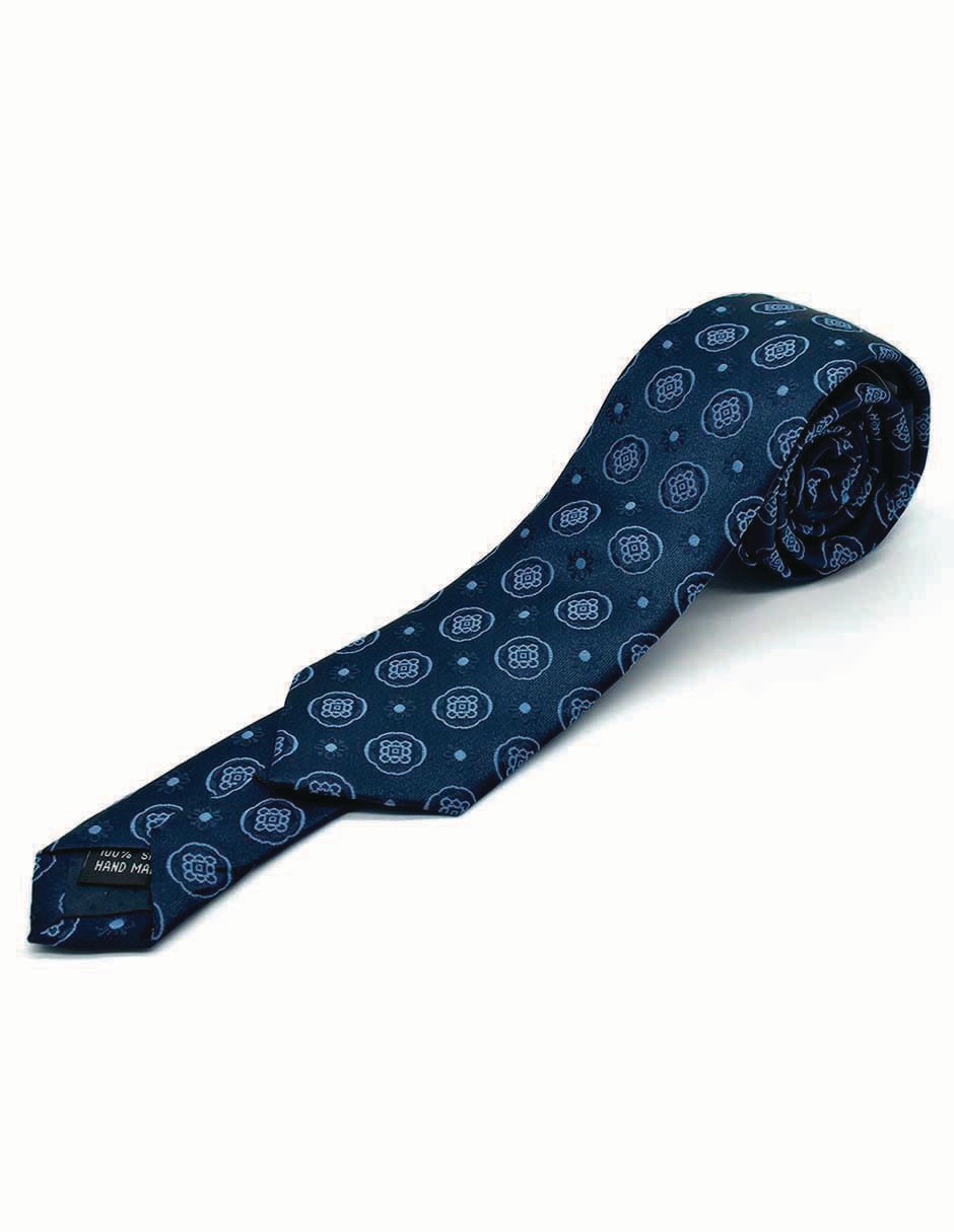 Set corbata slim de seda estampado lunares para hombre 3