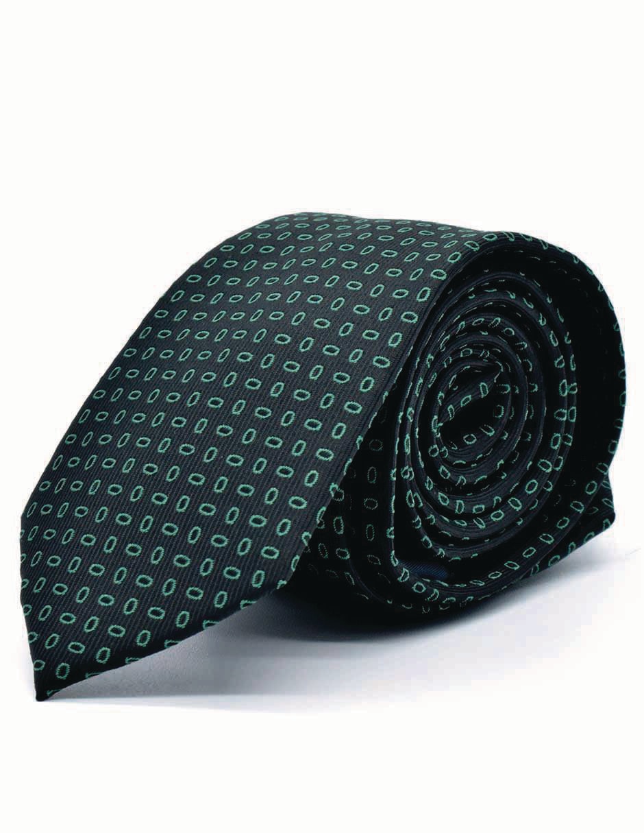 Set corbata slim de seda estampado lunares para hombre 4