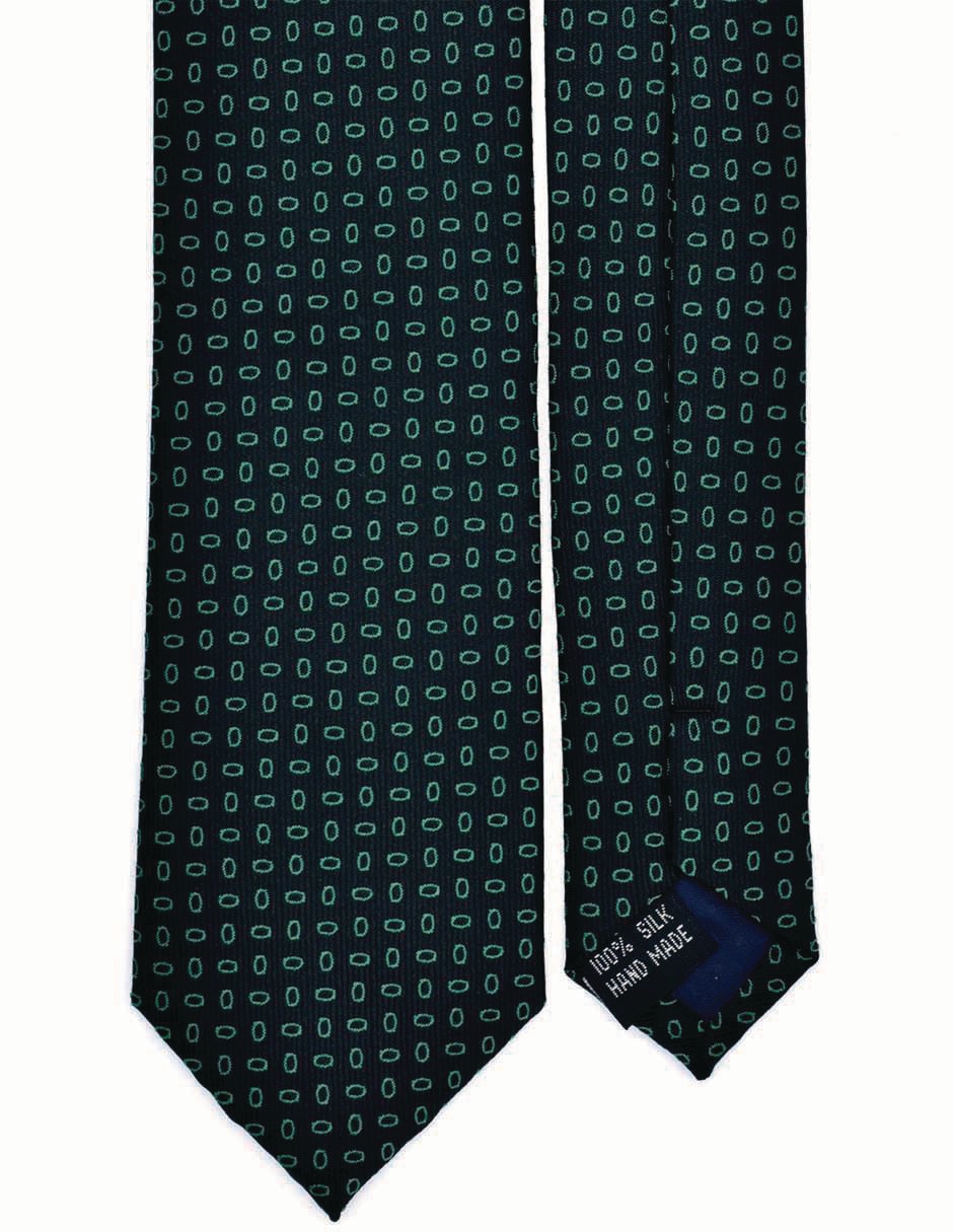 Set corbata slim de seda estampado lunares para hombre 5
