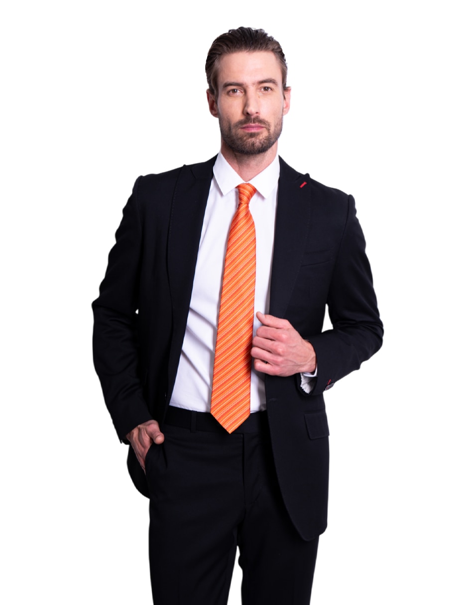 Corbata regular de seda para hombre 3
