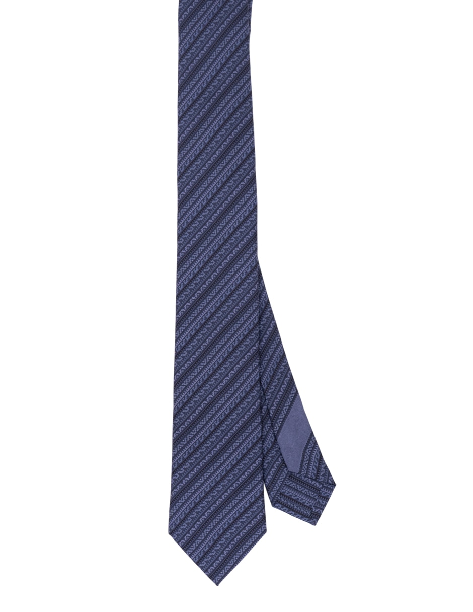 Corbata slim de seda estampada para hombre 1