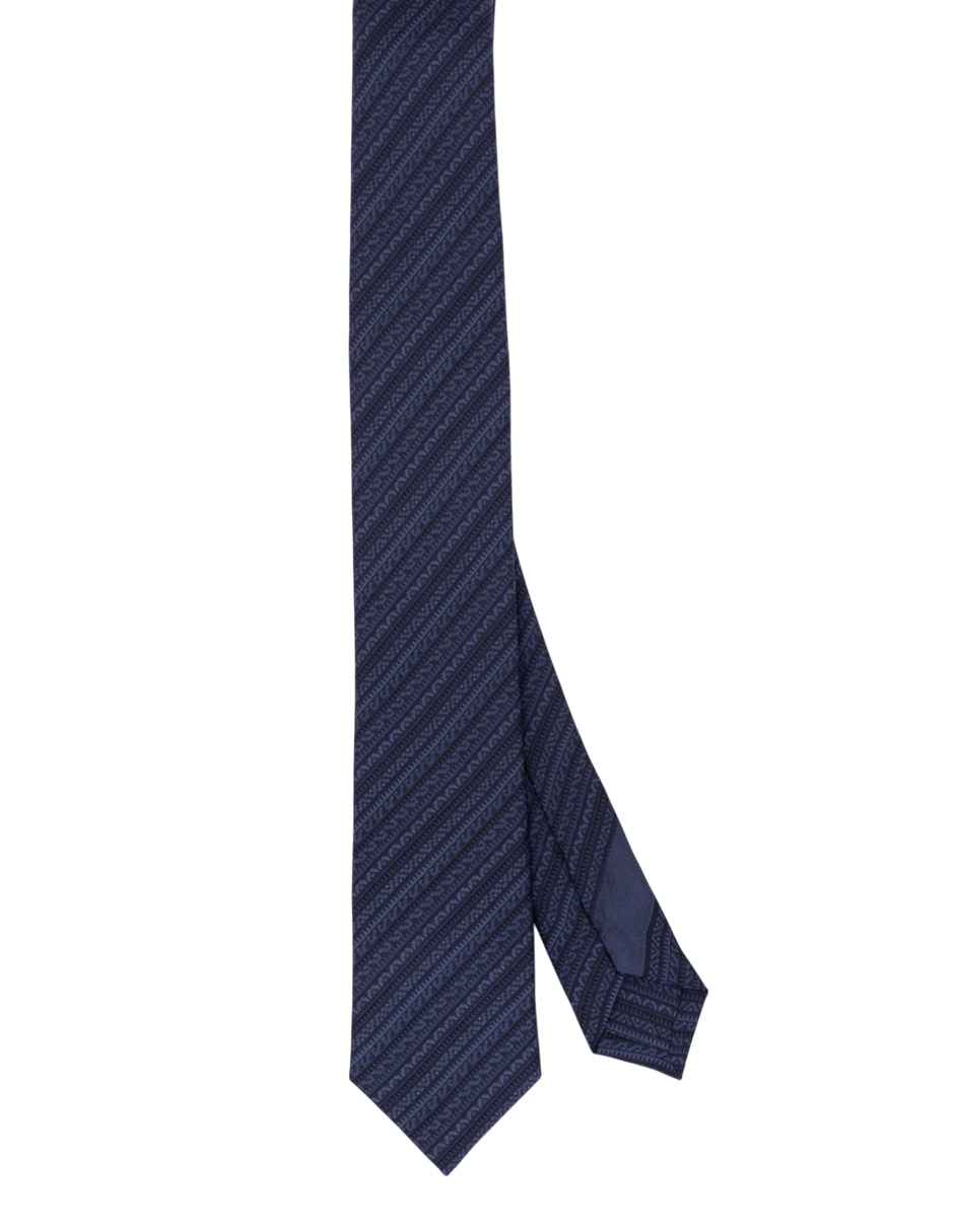 Corbata slim de seda estampada para hombre 1