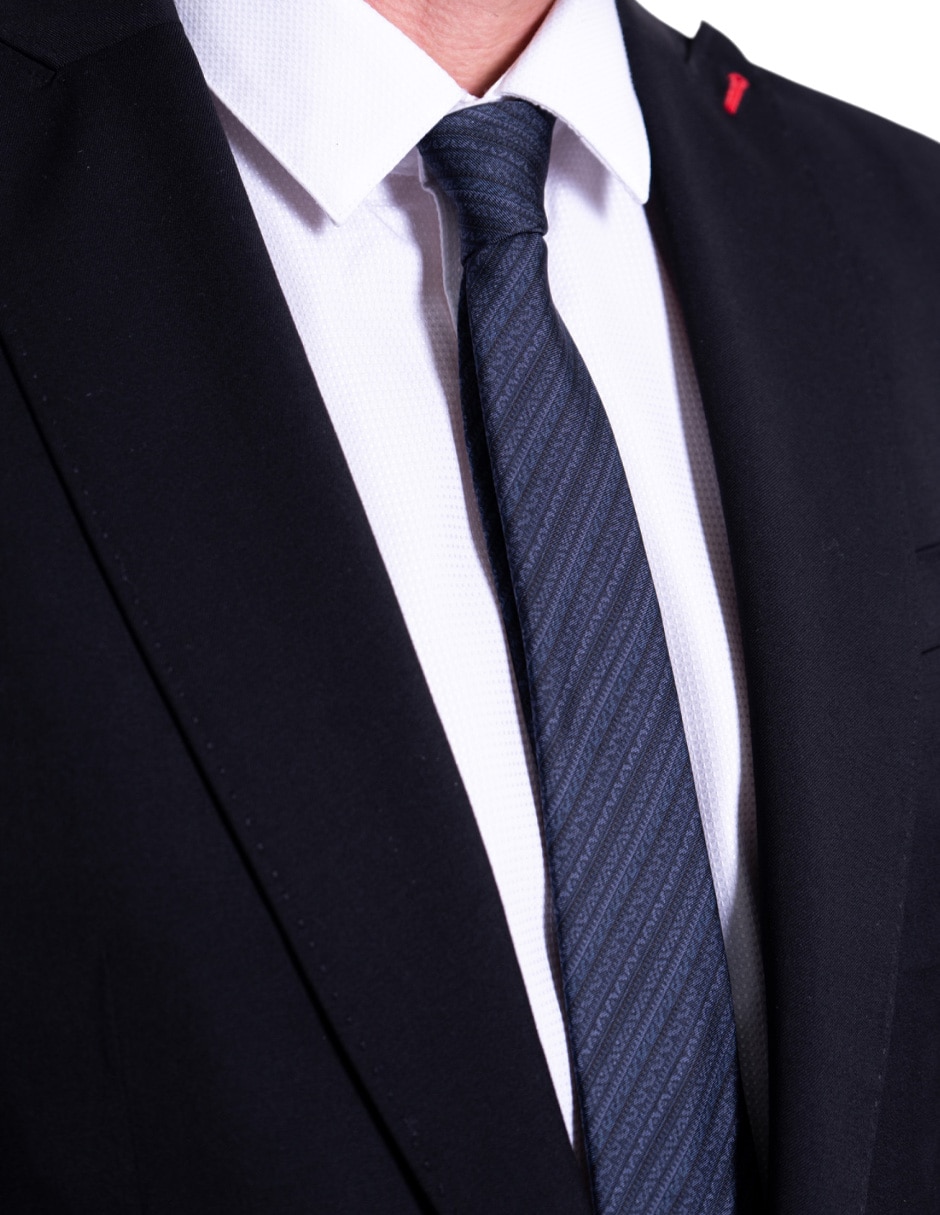 Corbata slim de seda estampada para hombre 4