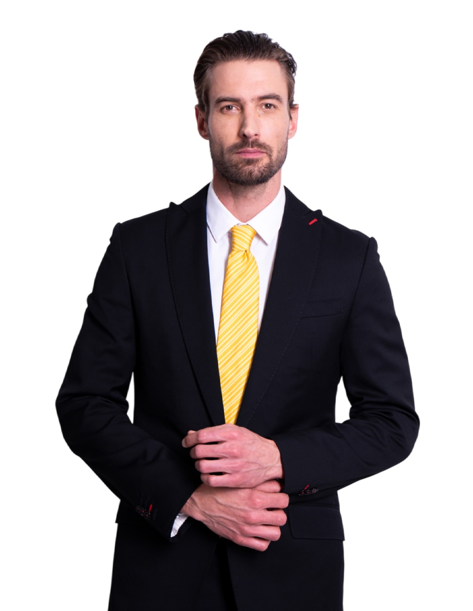Corbata regular de seda para hombre 2