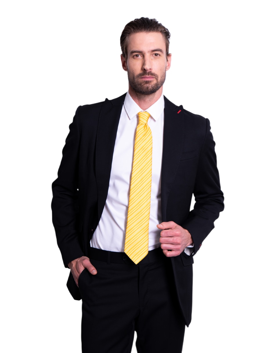 Corbata regular de seda para hombre 4
