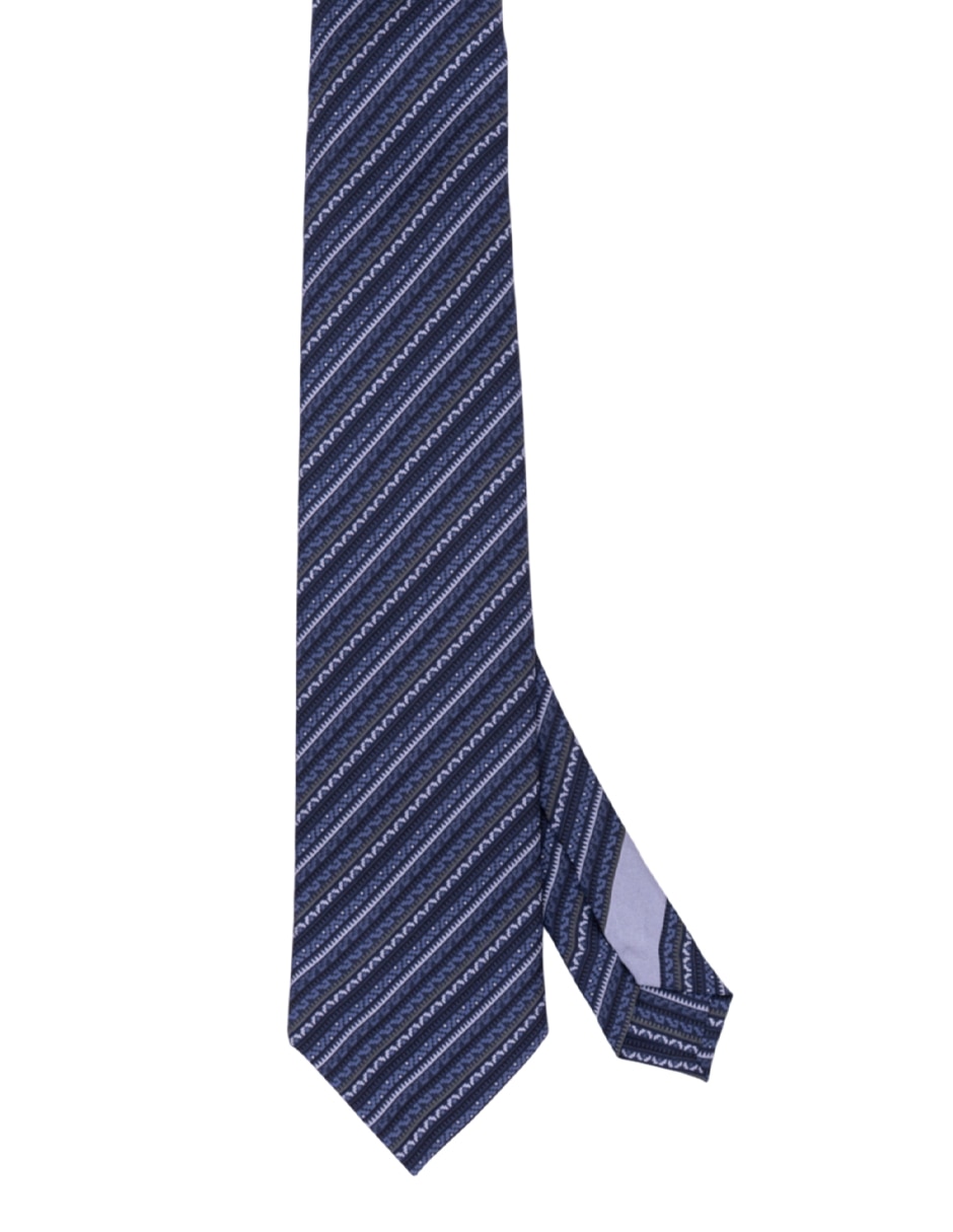 Corbata regular de seda estampada para hombre