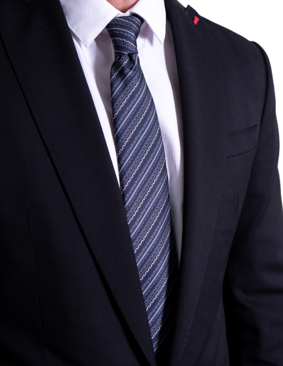 Corbata regular de seda estampada para hombre 2