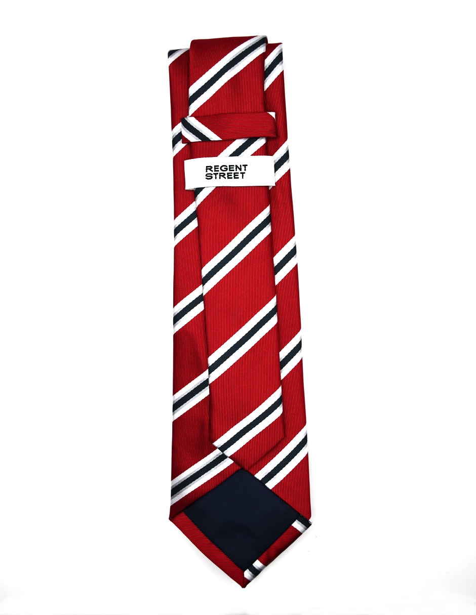 Corbata regular estampado a rayas para hombre