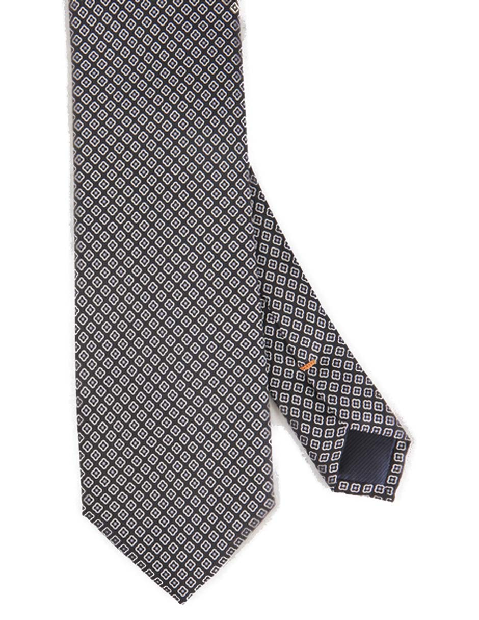 Corbata regular de seda estampado floral para hombre