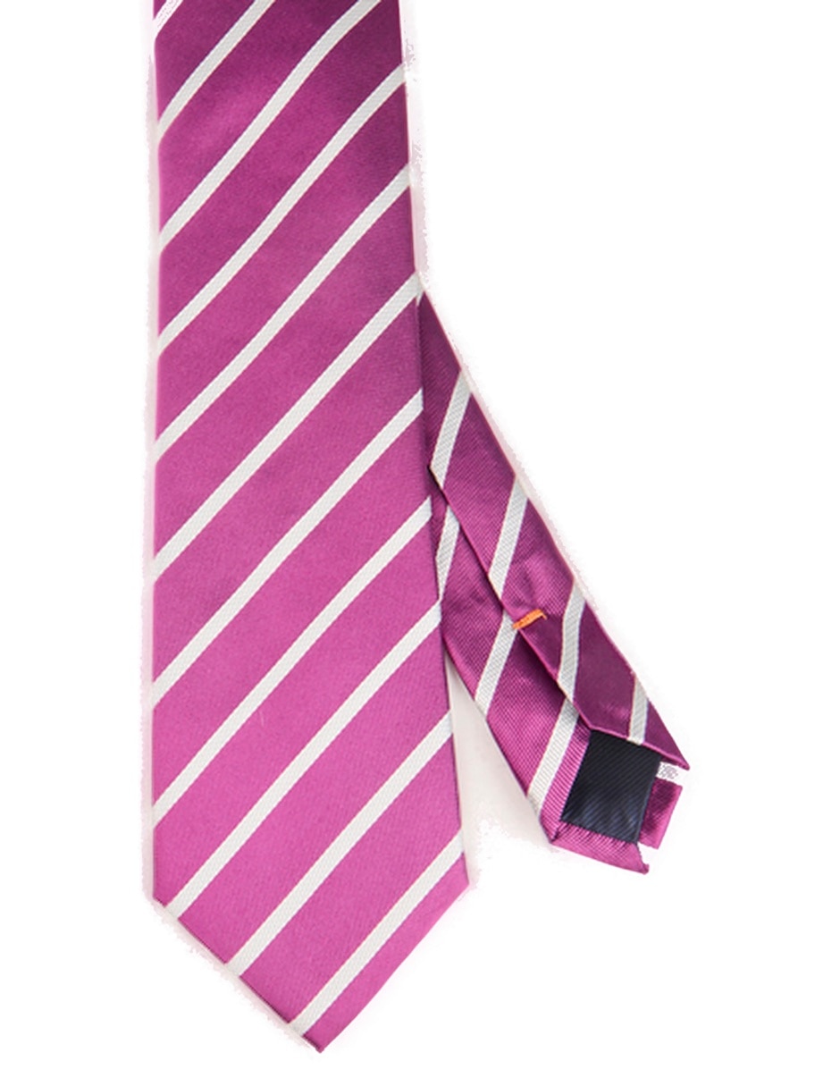 Corbata regular estampado a rayas para hombre 1