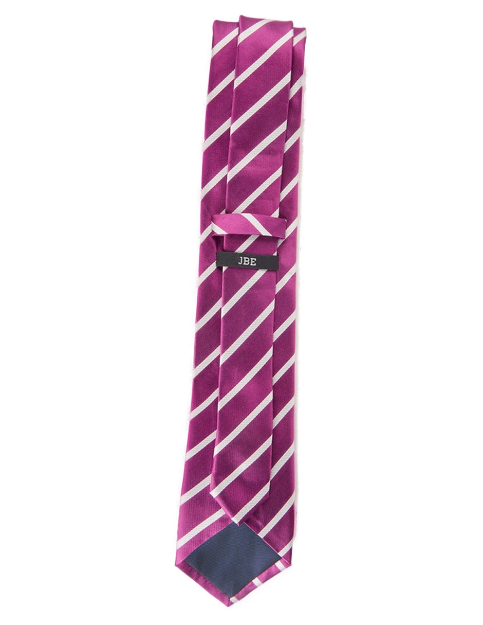 Corbata regular estampado a rayas para hombre 4