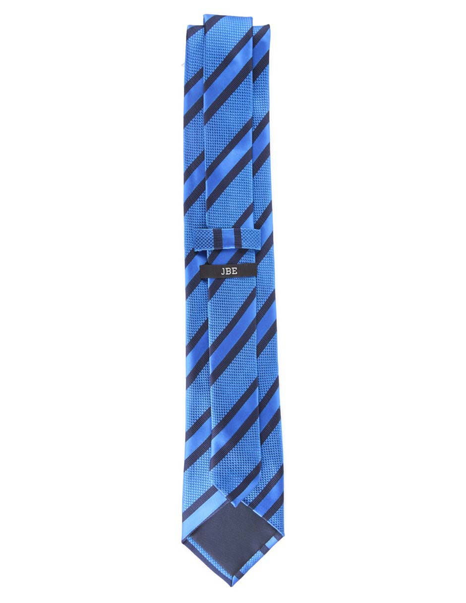 Corbata regular de seda estampado a rayas para hombre 2