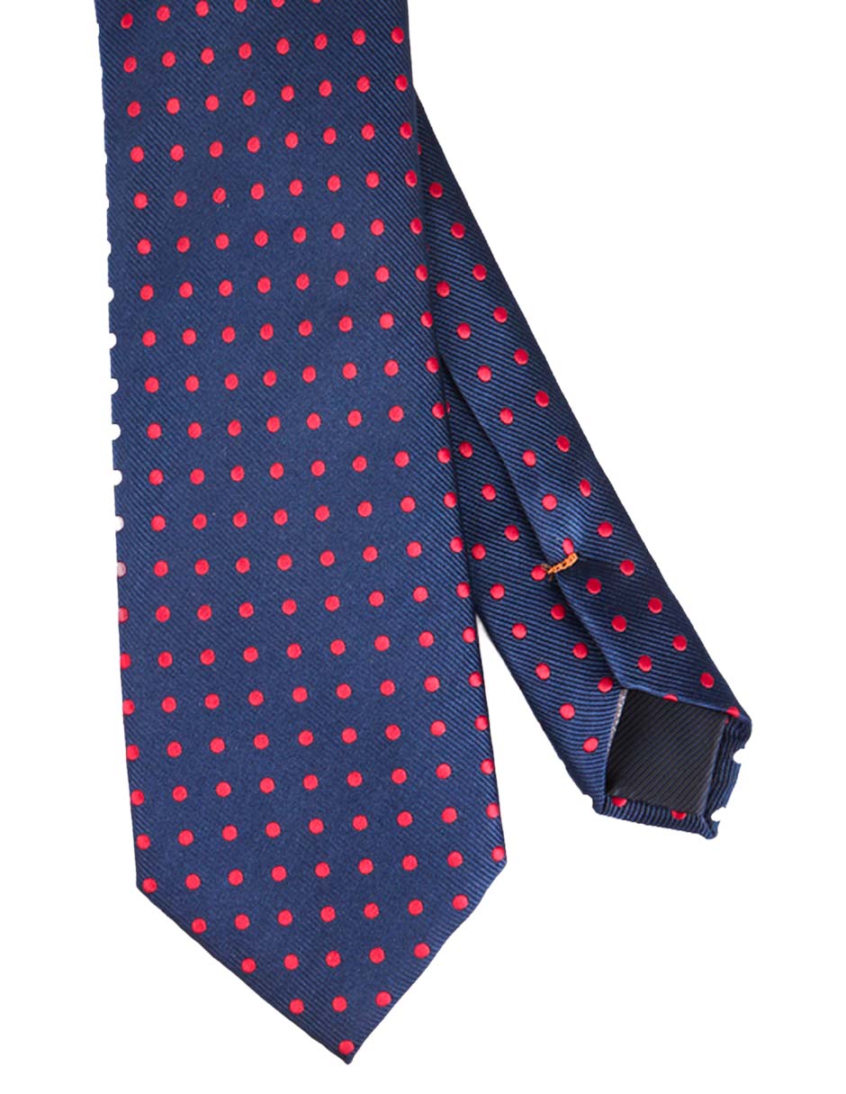 Corbata regular estampado lunares para hombre