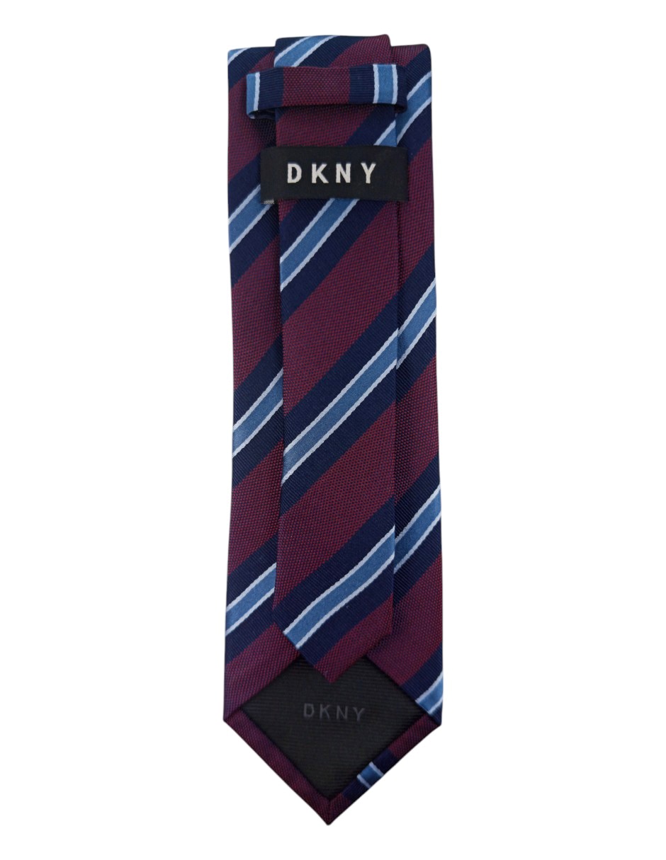 Corbata regular de seda estampado a rayas para hombre
