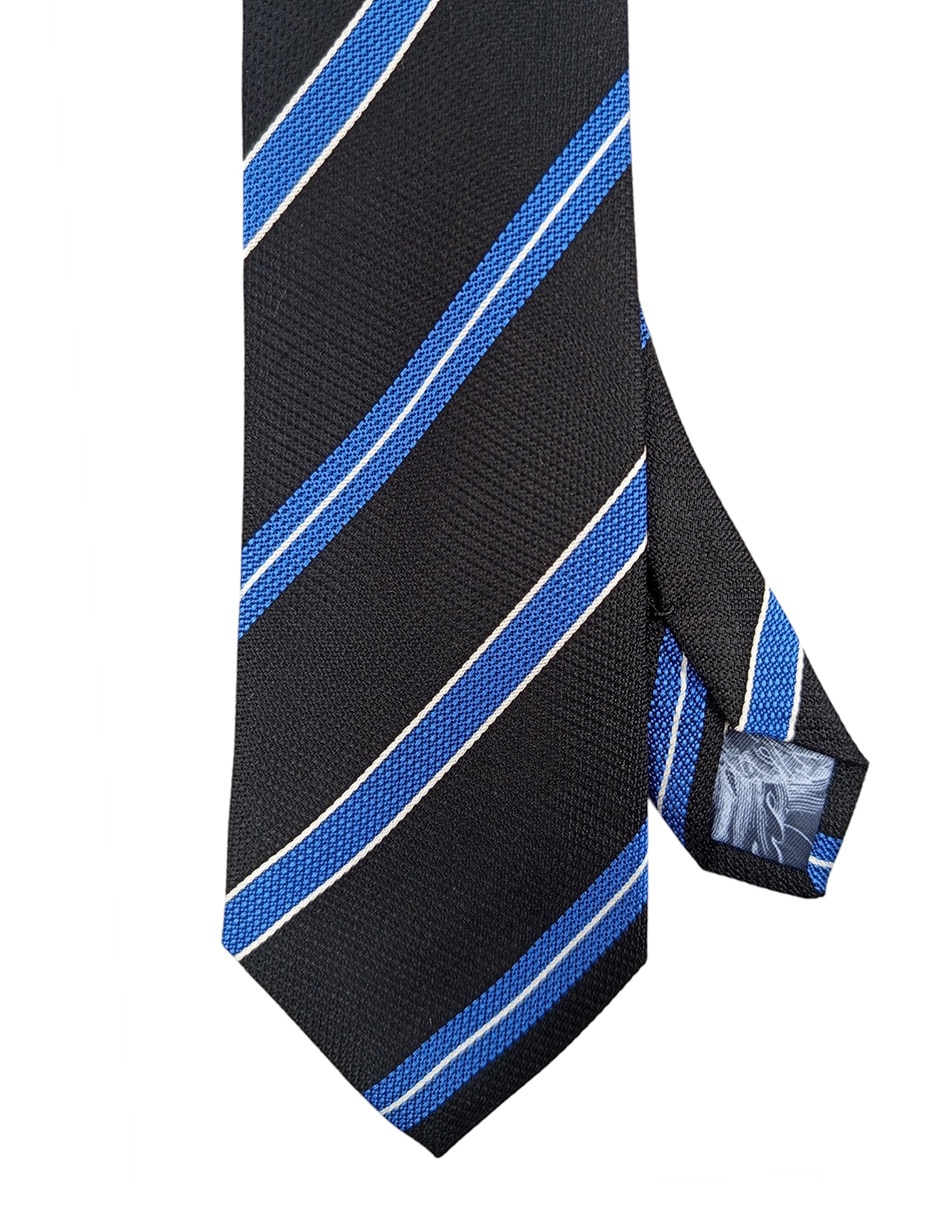 Corbata regular de seda estampado a rayas para hombre