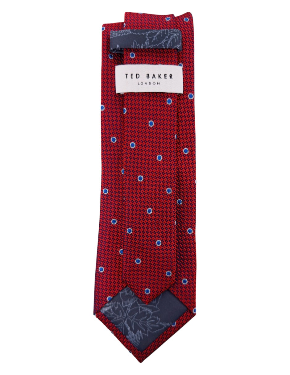 Corbata regular de seda estampado lunares para hombre 3