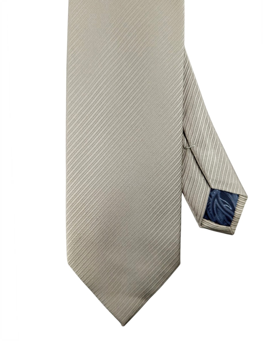 Corbata regular de seda estampado a rayas para hombre 1
