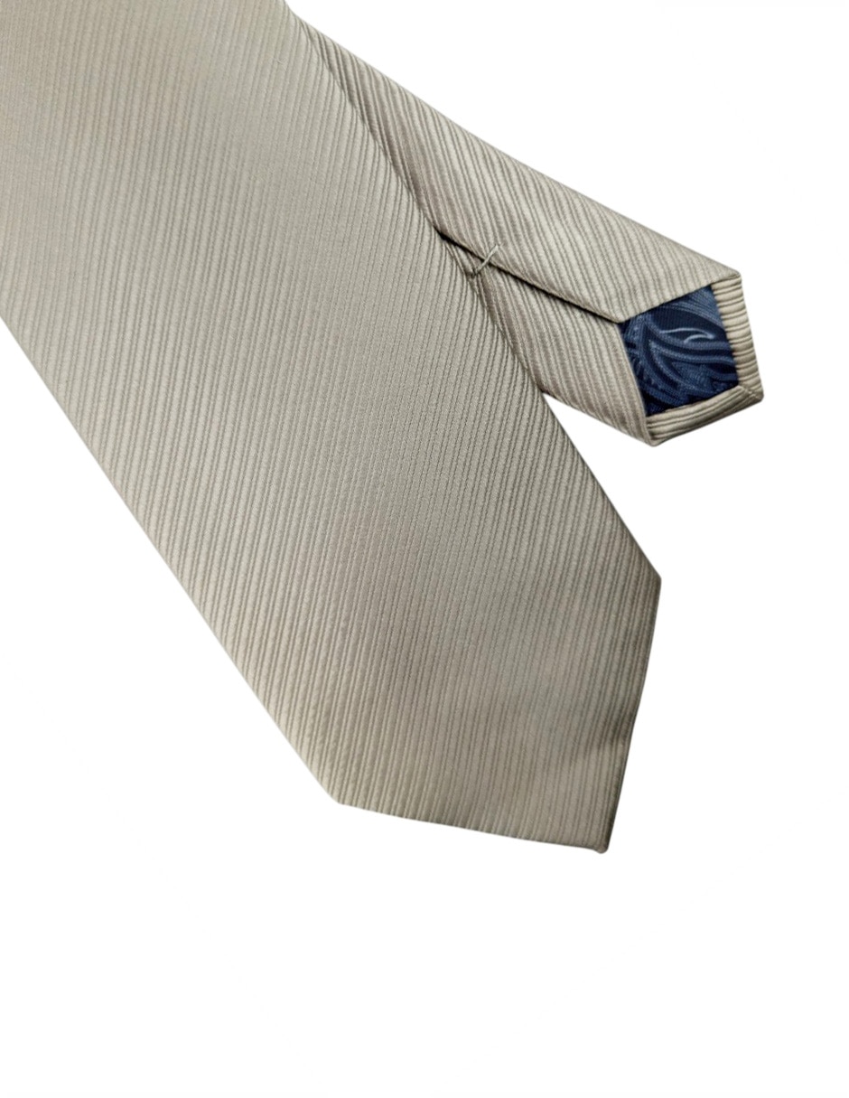 Corbata regular de seda estampado a rayas para hombre 2