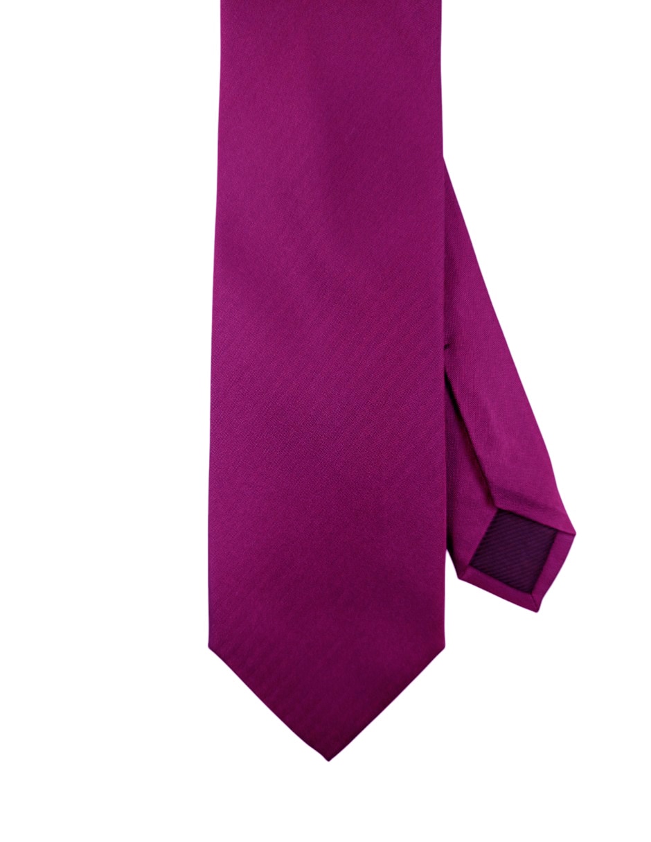 Corbata regular de seda estampado liso para hombre