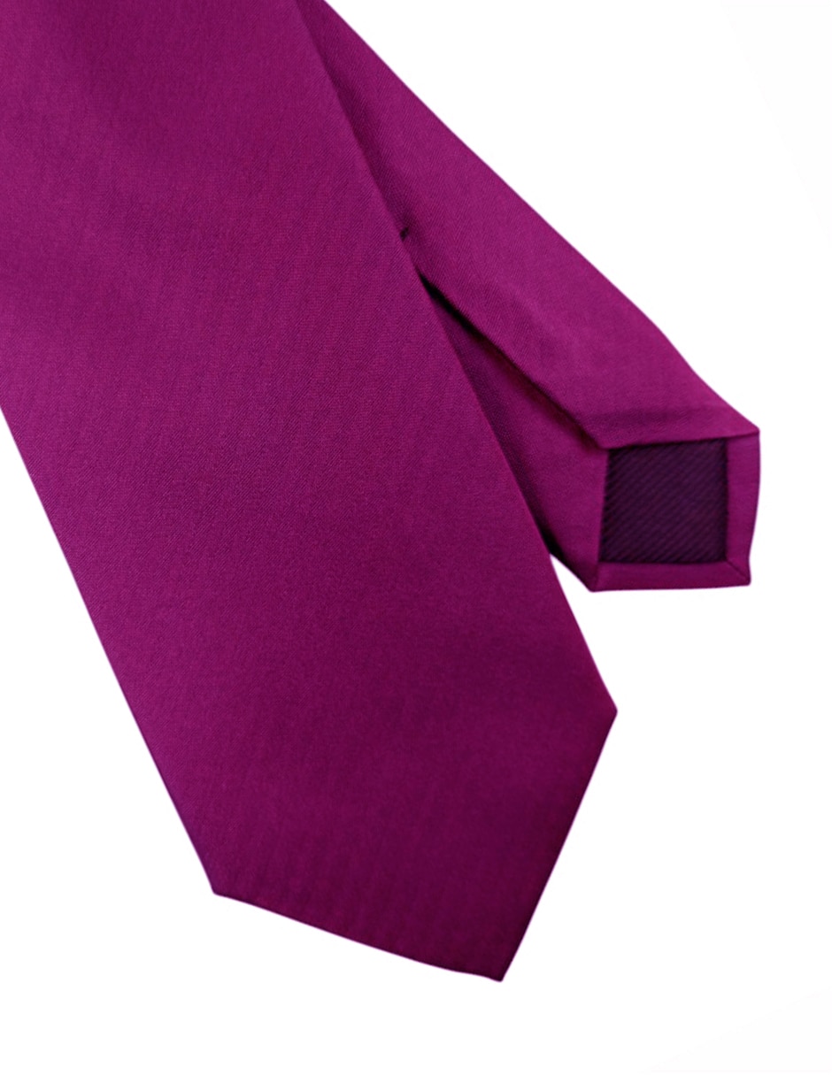 Corbata regular de seda estampado liso para hombre 2
