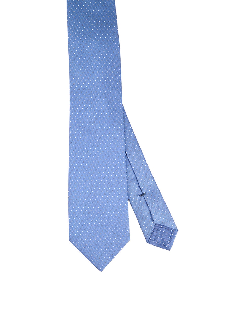 Corbata regular de seda estampado lunares para hombre