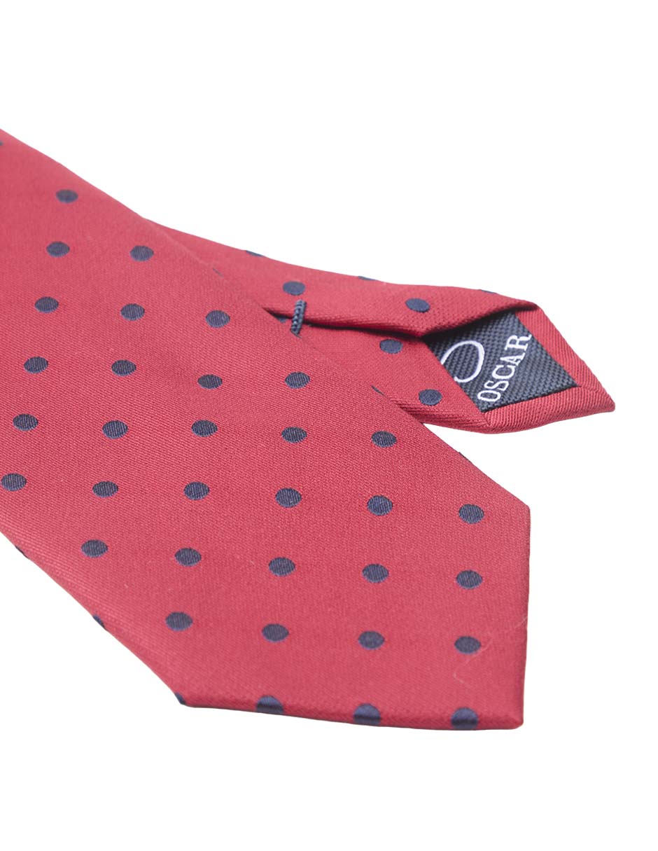 Corbata regular de seda estampado lunares para hombre 3