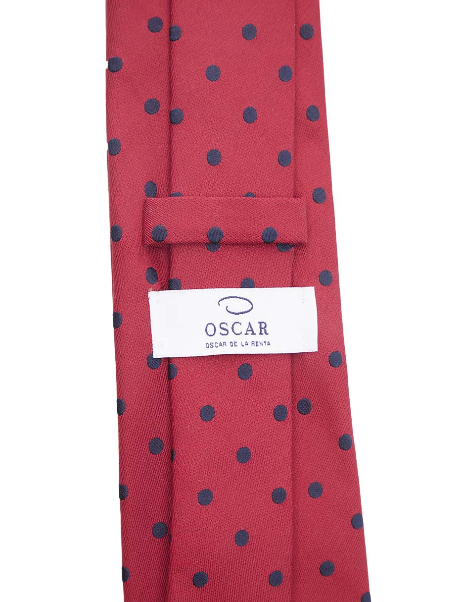Corbata regular de seda estampado lunares para hombre 4