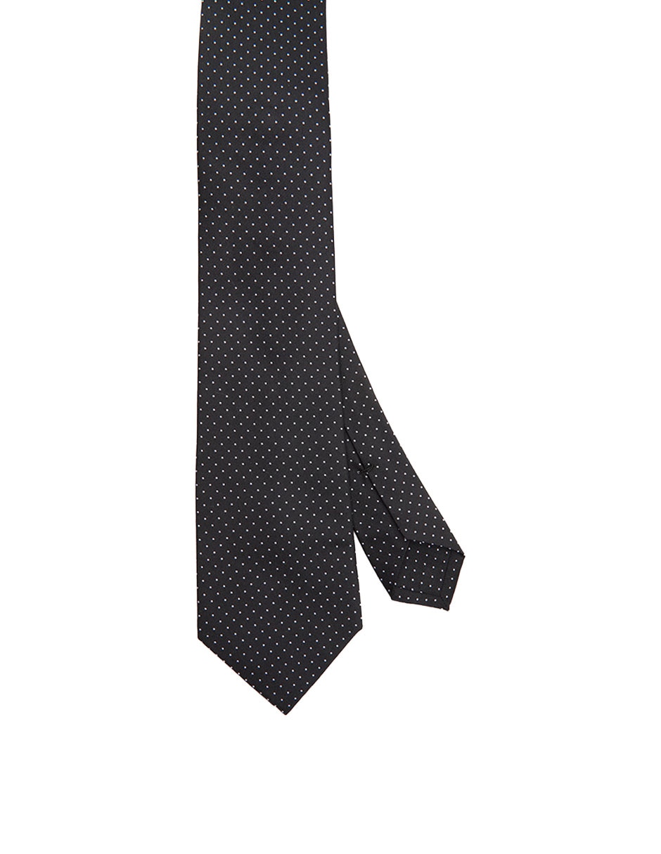 Corbata regular de seda estampado lunares para hombre