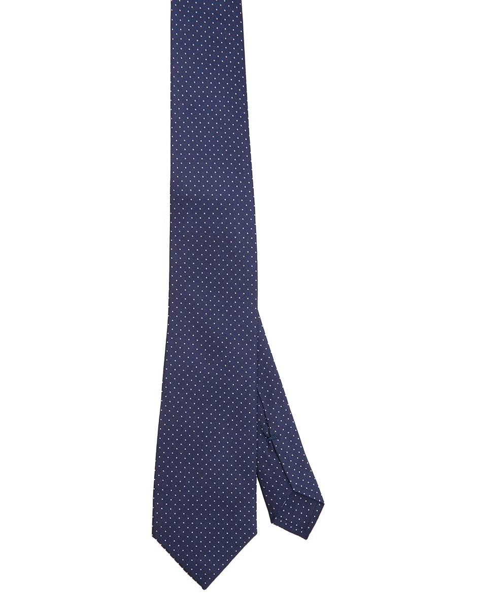 Corbata regular de seda estampado lunares para hombre