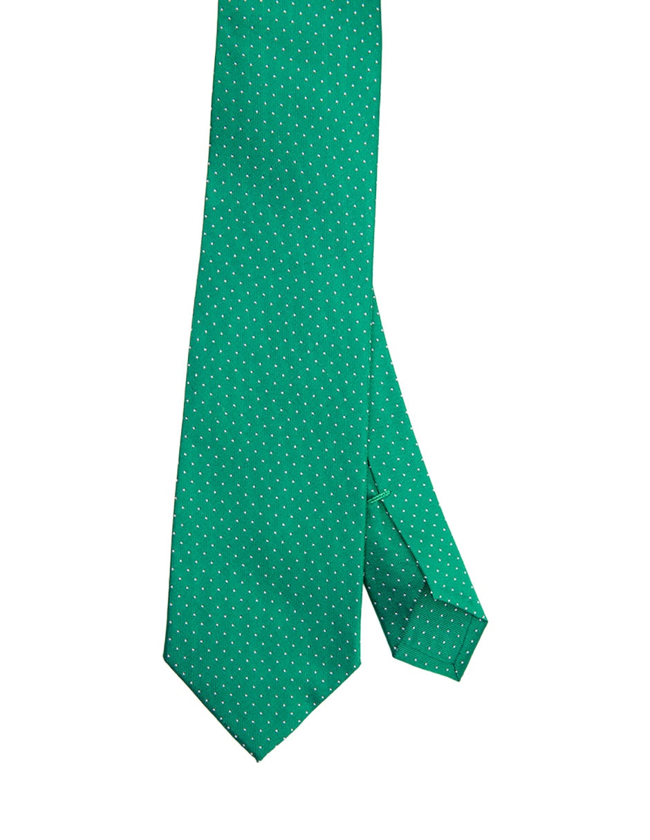 Corbata regular de seda estampado lunares para hombre