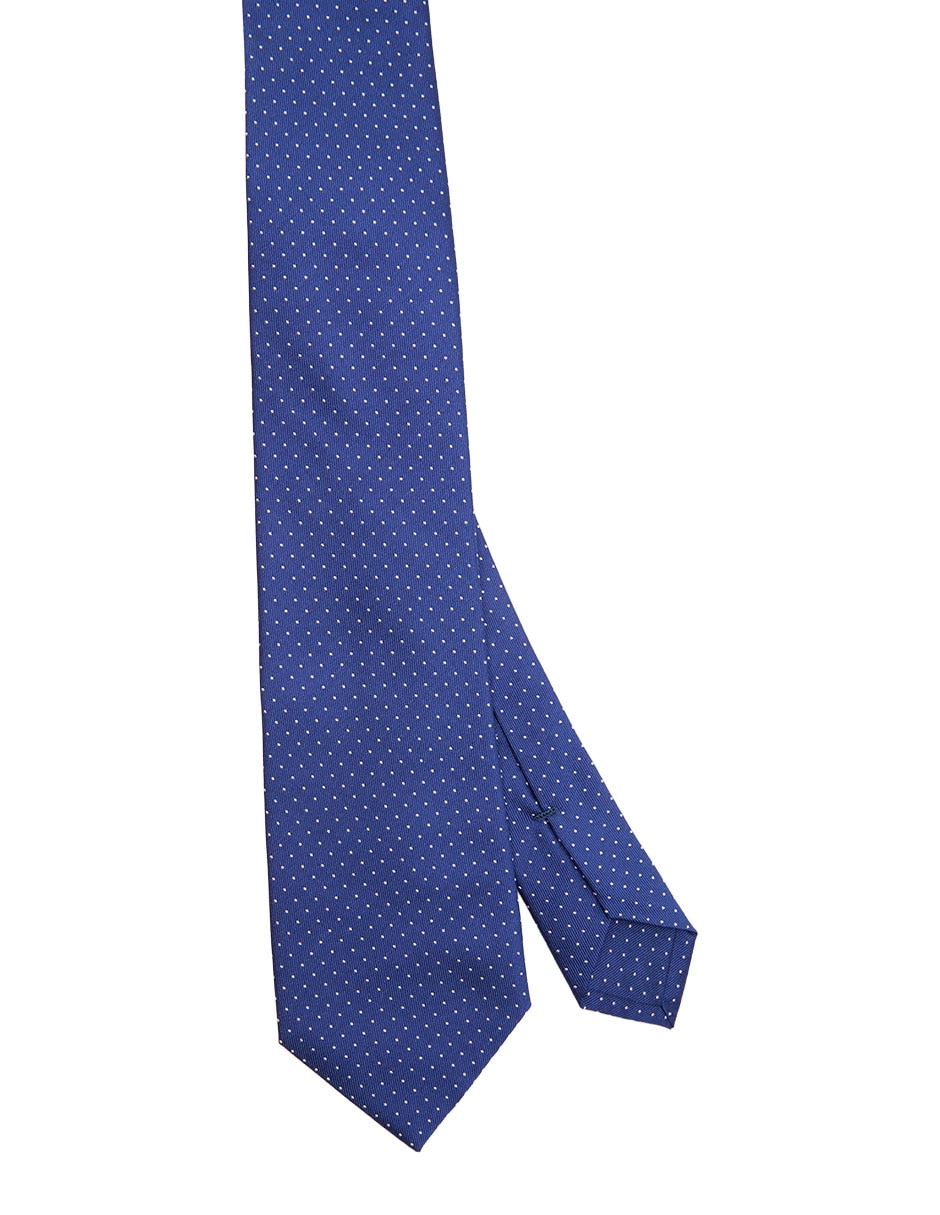 Corbata regular de seda estampado lunares para hombre