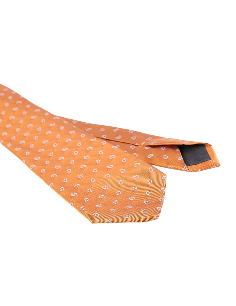 CORBATA SCAPPINO PAISLEY SEDA, NARANJA