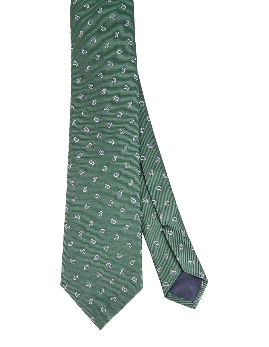 Corbata regular de seda estampado paisley para hombre
