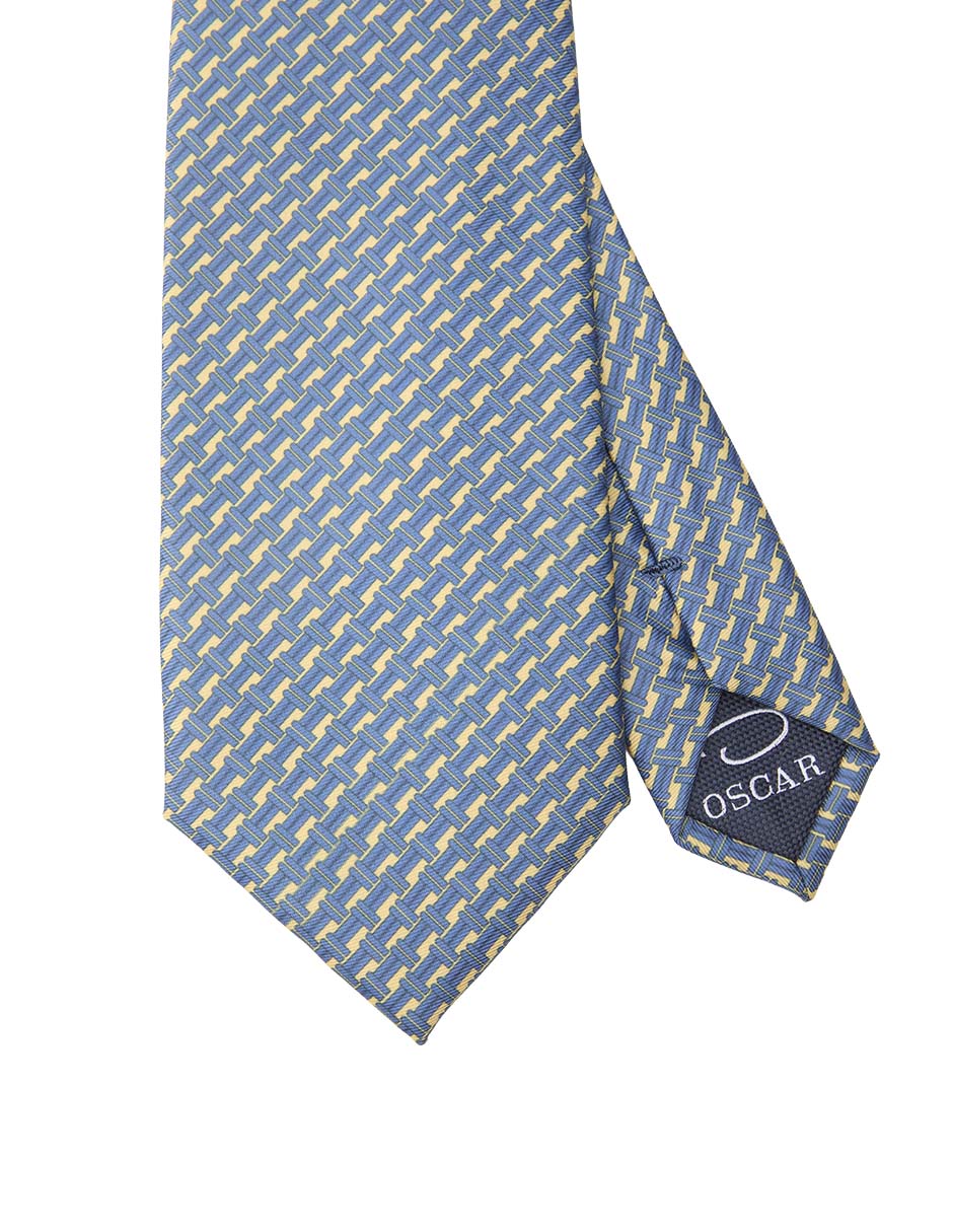 Corbata regular de seda estampado geométrico para hombre Corbata regular de seda estampado geométrico para hombre