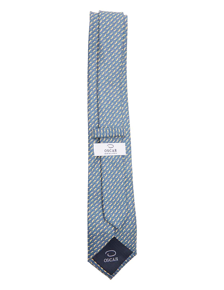 Corbata regular de seda estampado geométrico para hombre 2
