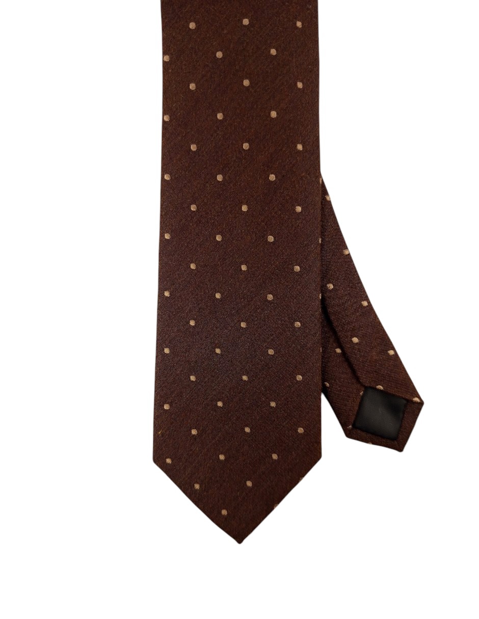 Corbata Kc Ny regular estampado lunares para hombre 1
