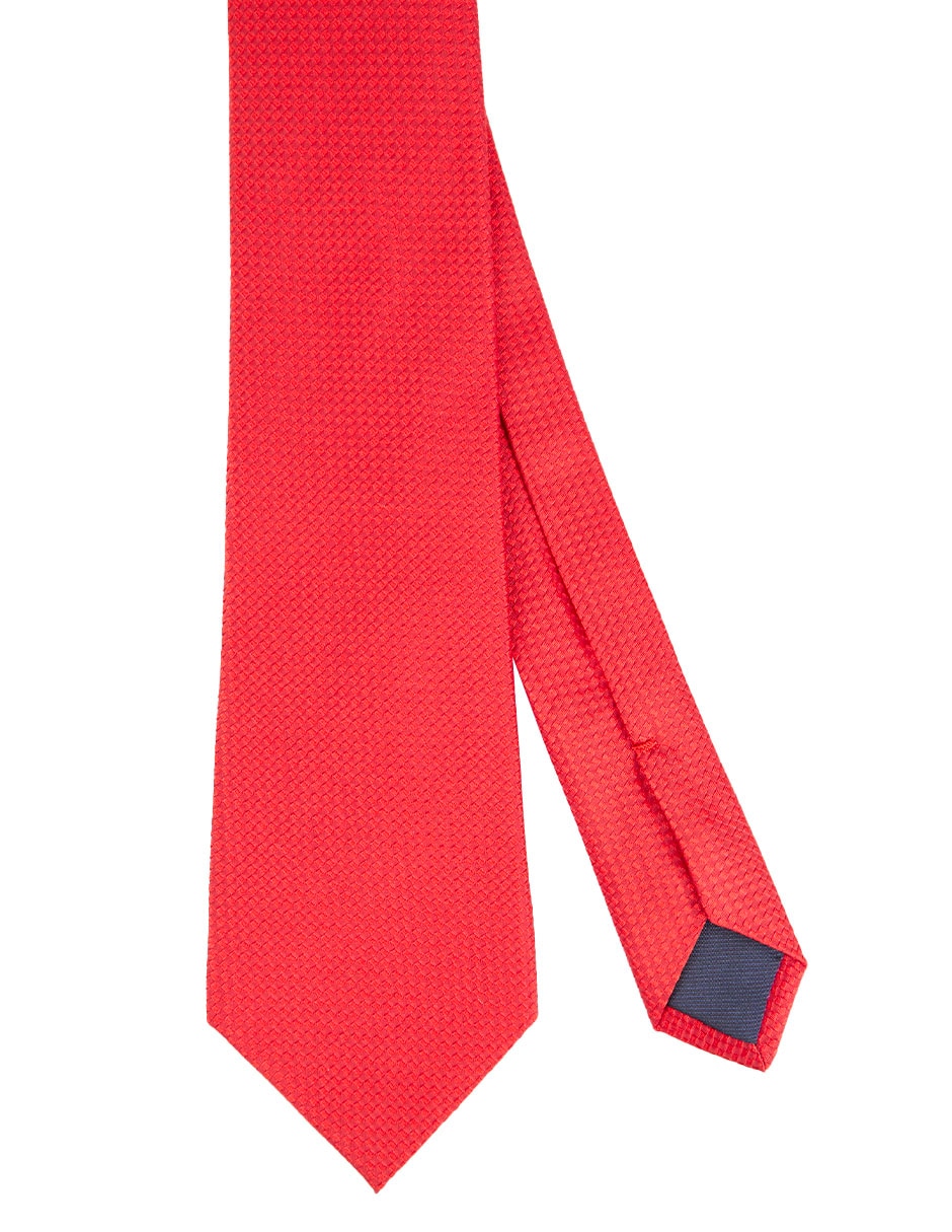 Corbata regular de seda estampado rombos para hombre