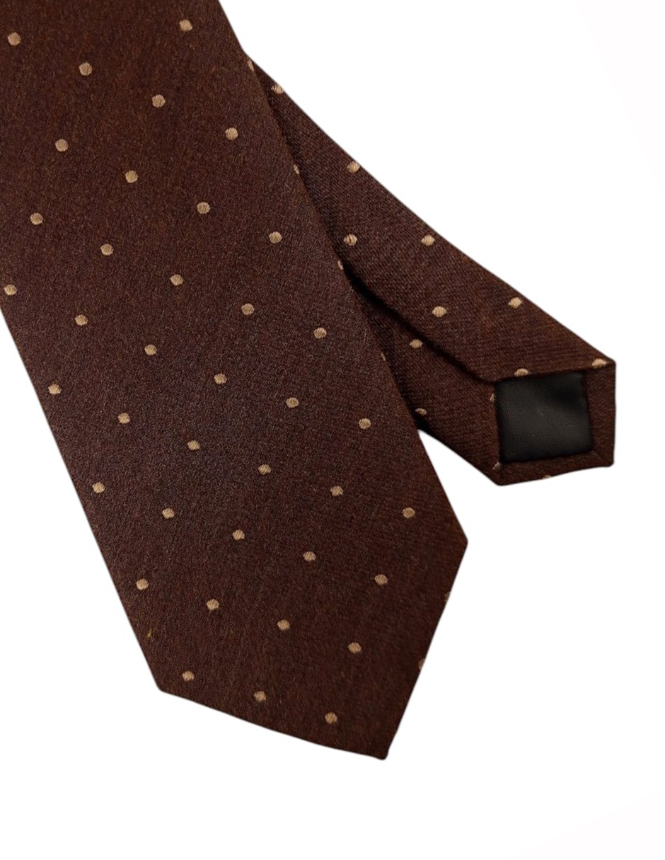 Corbata Kc Ny regular estampado lunares para hombre 3