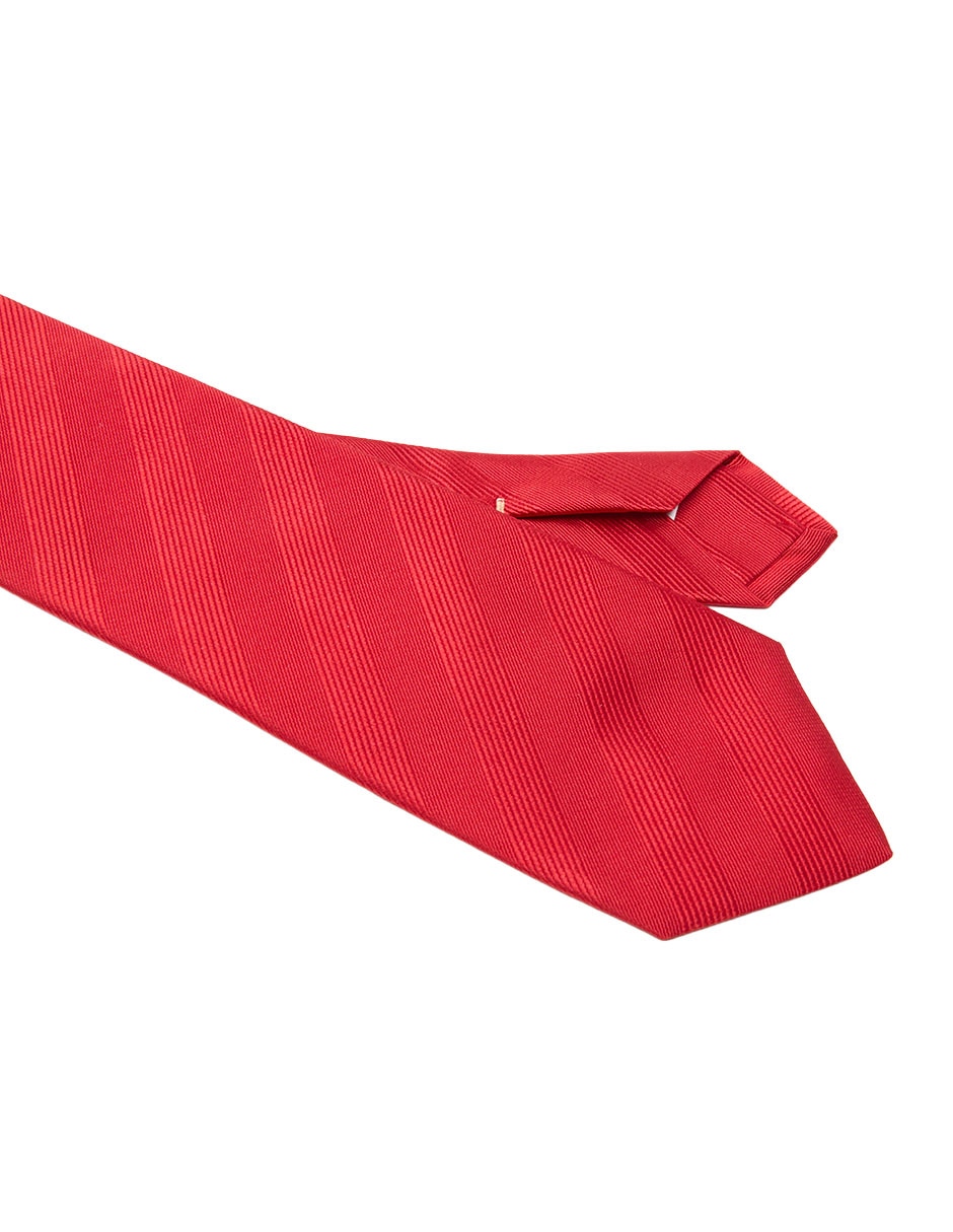 CORBATA SCAPPINO A RAYAS SEDA, ROJO