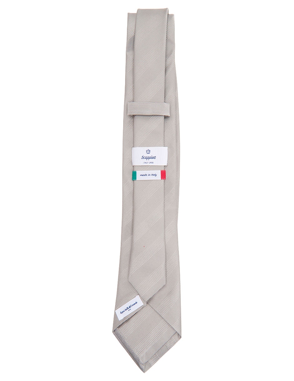 Corbata regular de seda estampado a rayas para hombre 2