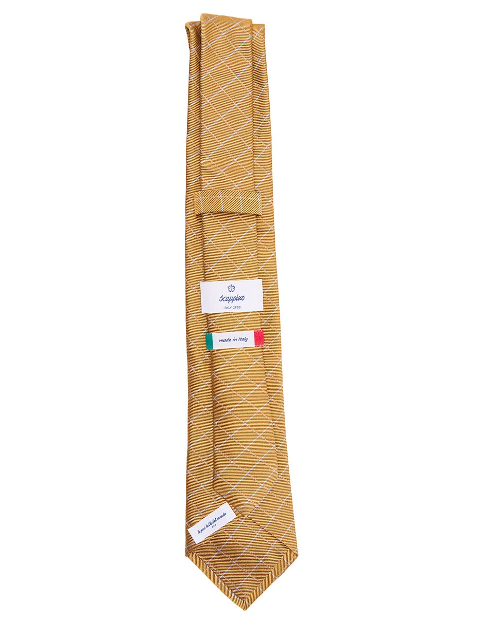 CORBATA SCAPPINO A RAYAS SED, AMARILLO