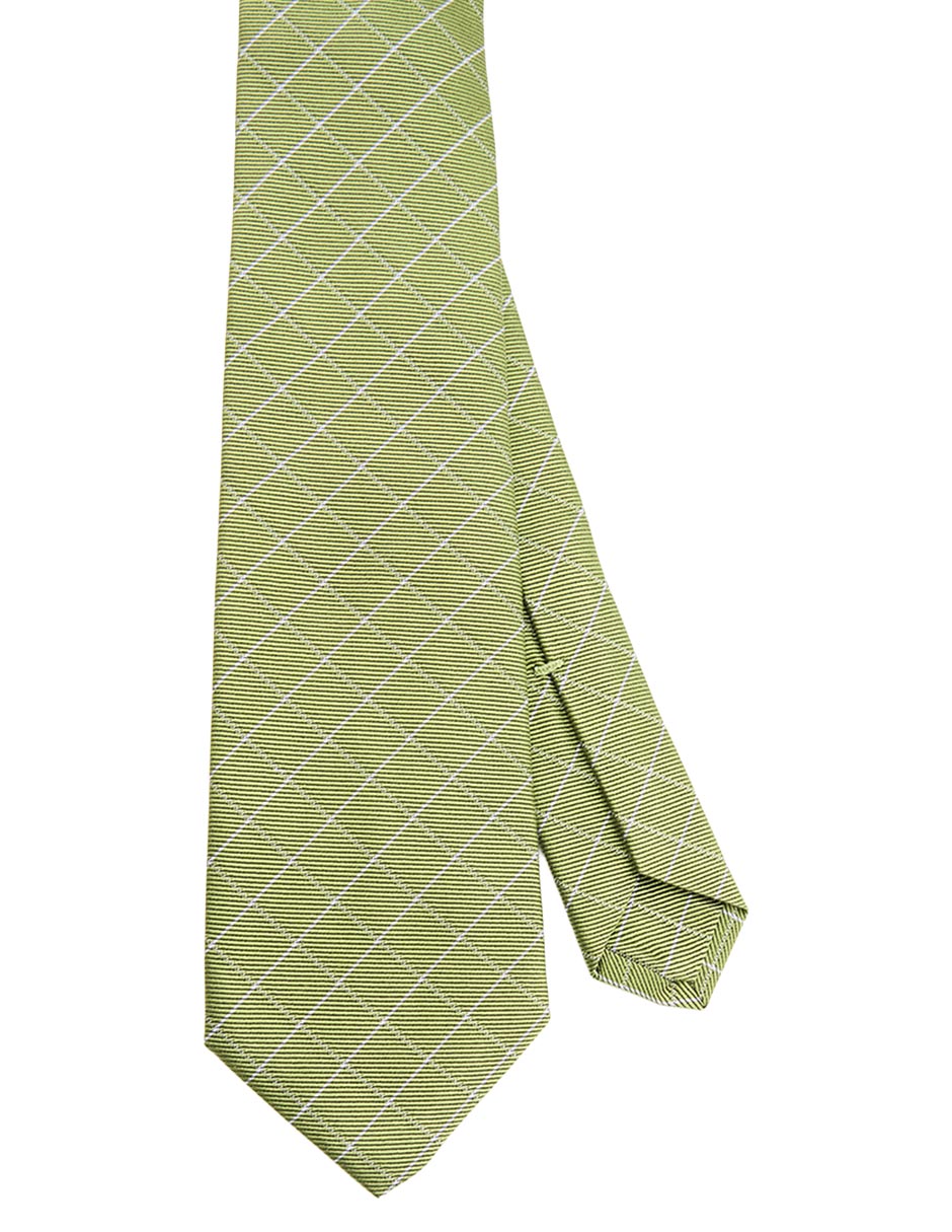 Corbata regular de seda estampado a rayas para hombre