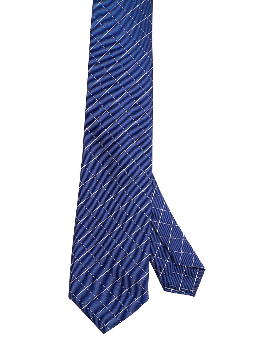 Corbata regular de seda estampado a rayas para hombre