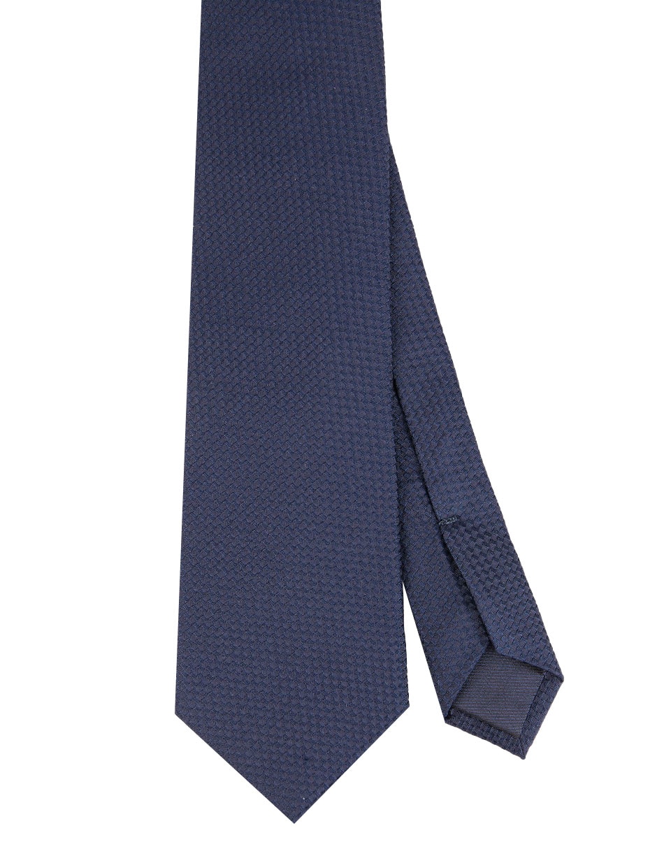 Corbata regular de seda estampado rombos para hombre