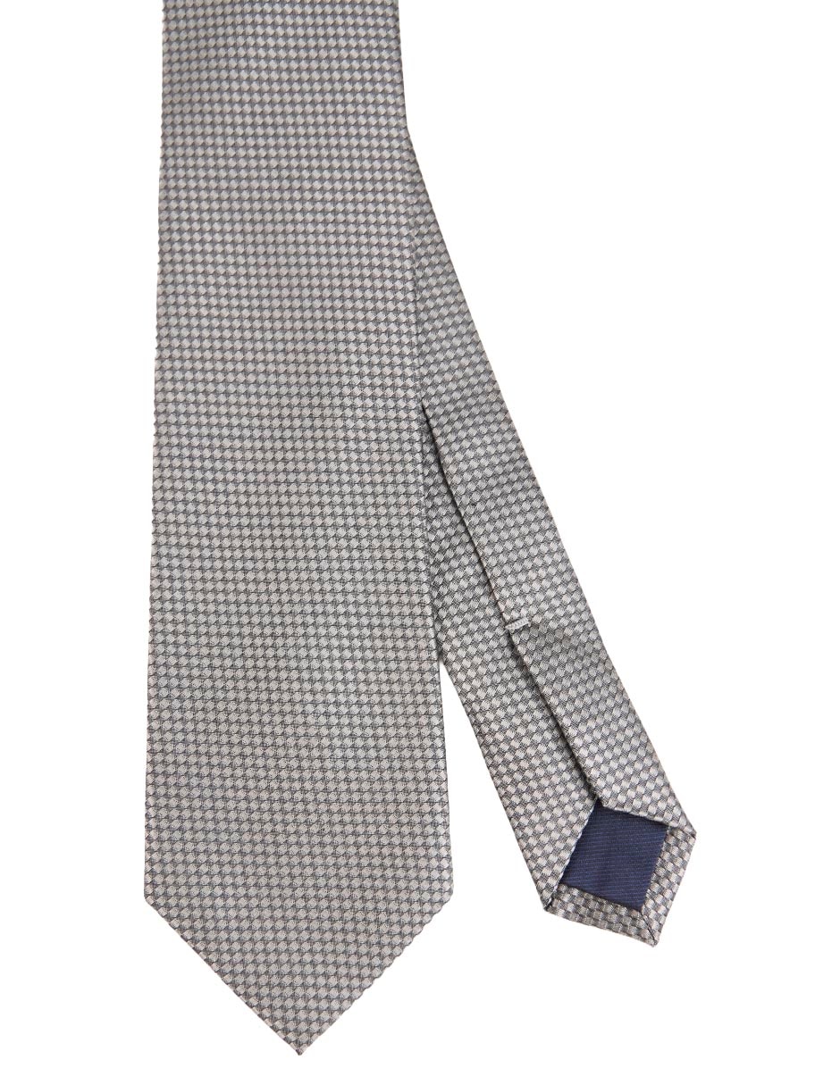 Corbata regular de seda estampado rombos para hombre