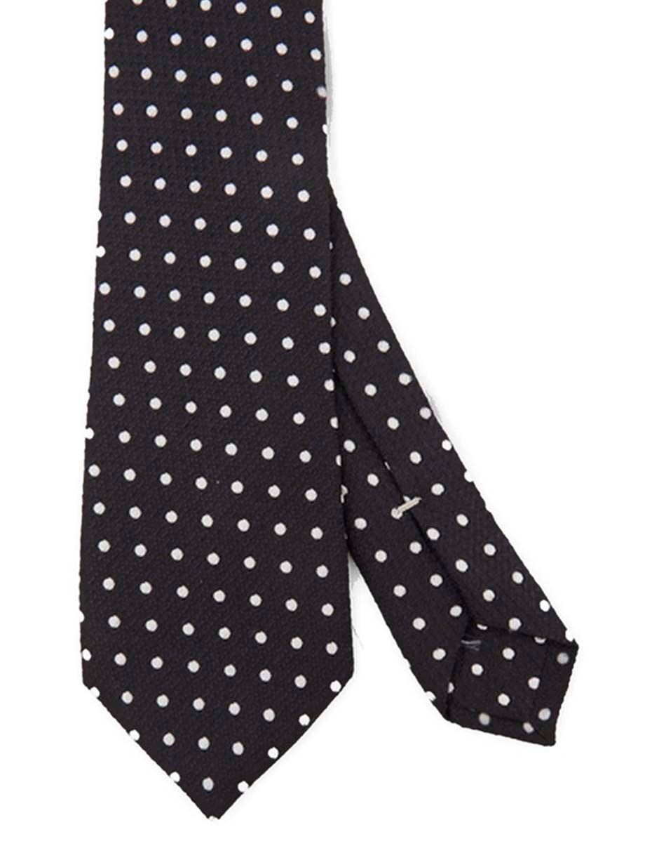 Corbata regular de seda estampado lunares para hombre