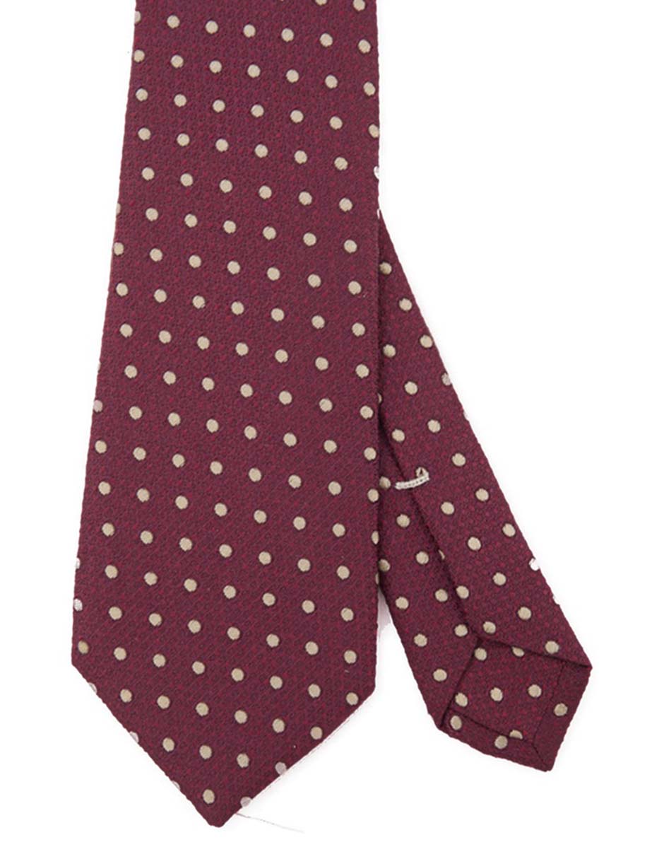Corbata regular de seda estampado lunares para hombre