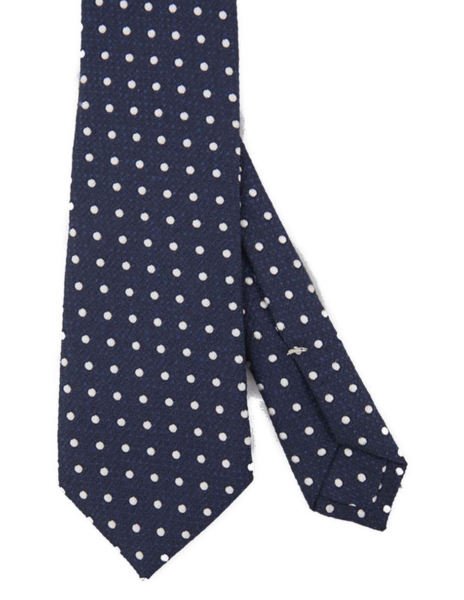 Corbata regular de seda estampado lunares para hombre