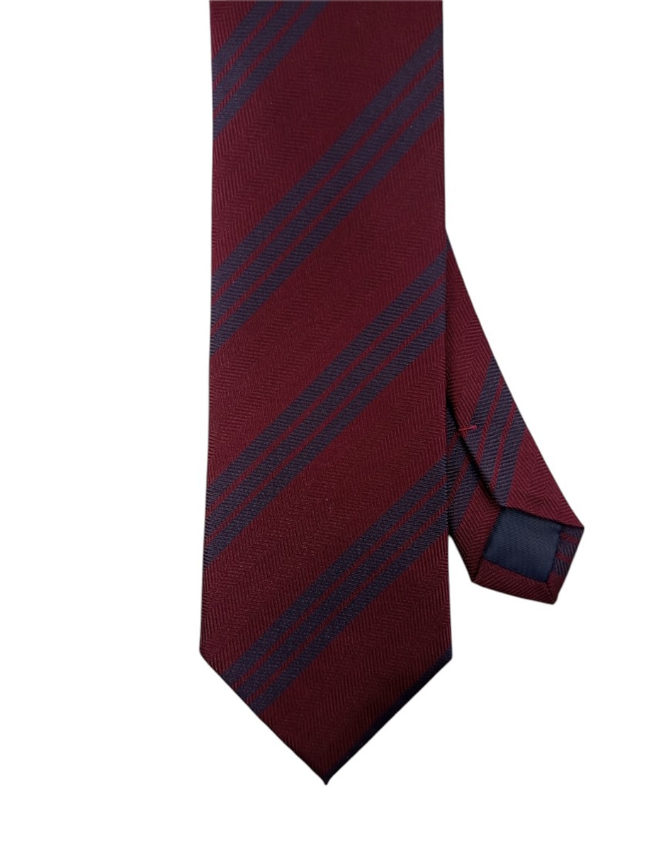 Corbata regular estampado a rayas para hombre 1