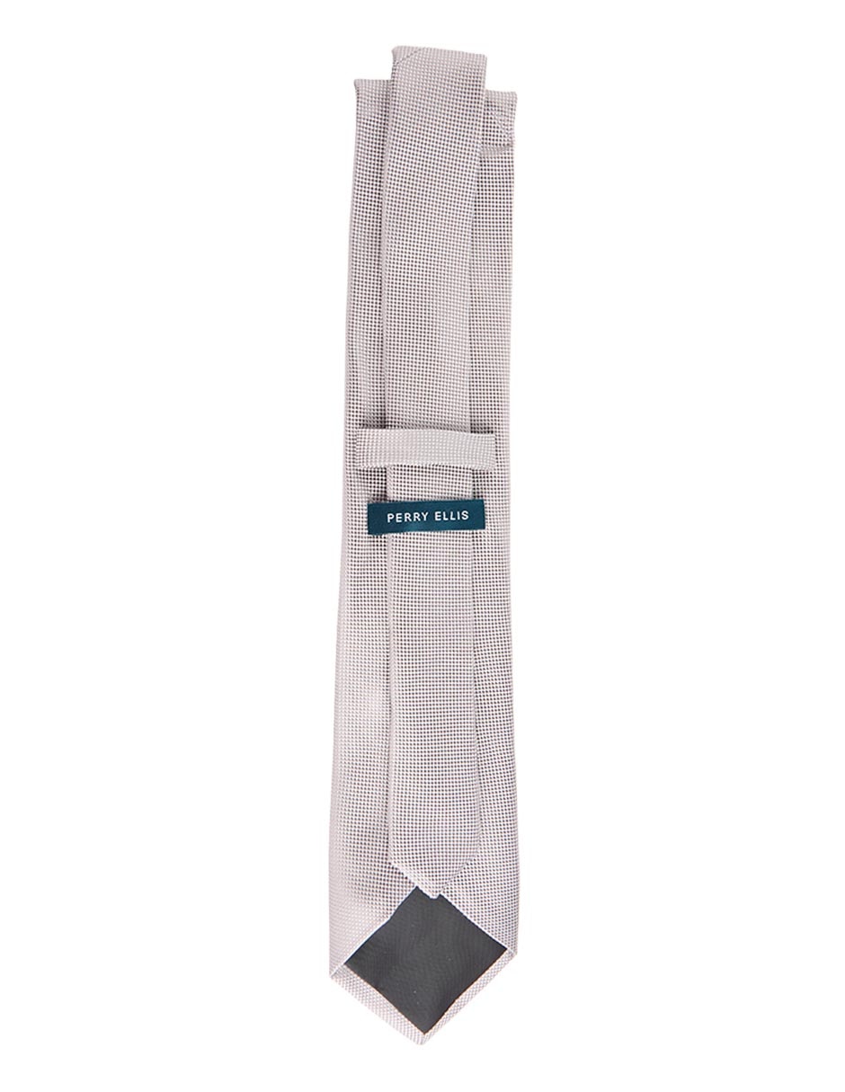 CORBATA PERRY ELLIS LISO REG, PLATEADOP